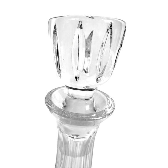 Heavy Clear Lead Crystal Decanter Ground Glass Stopper-Excellent! - Picture 3 of 8